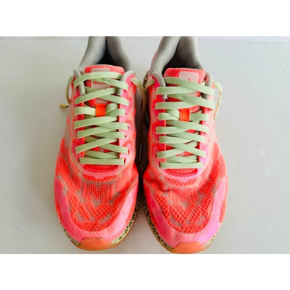 Adidas Men's 4D Runner 1.0 White Signal Coral Green Size 8 Knit Trainers Fashion - Picture 3 of 11